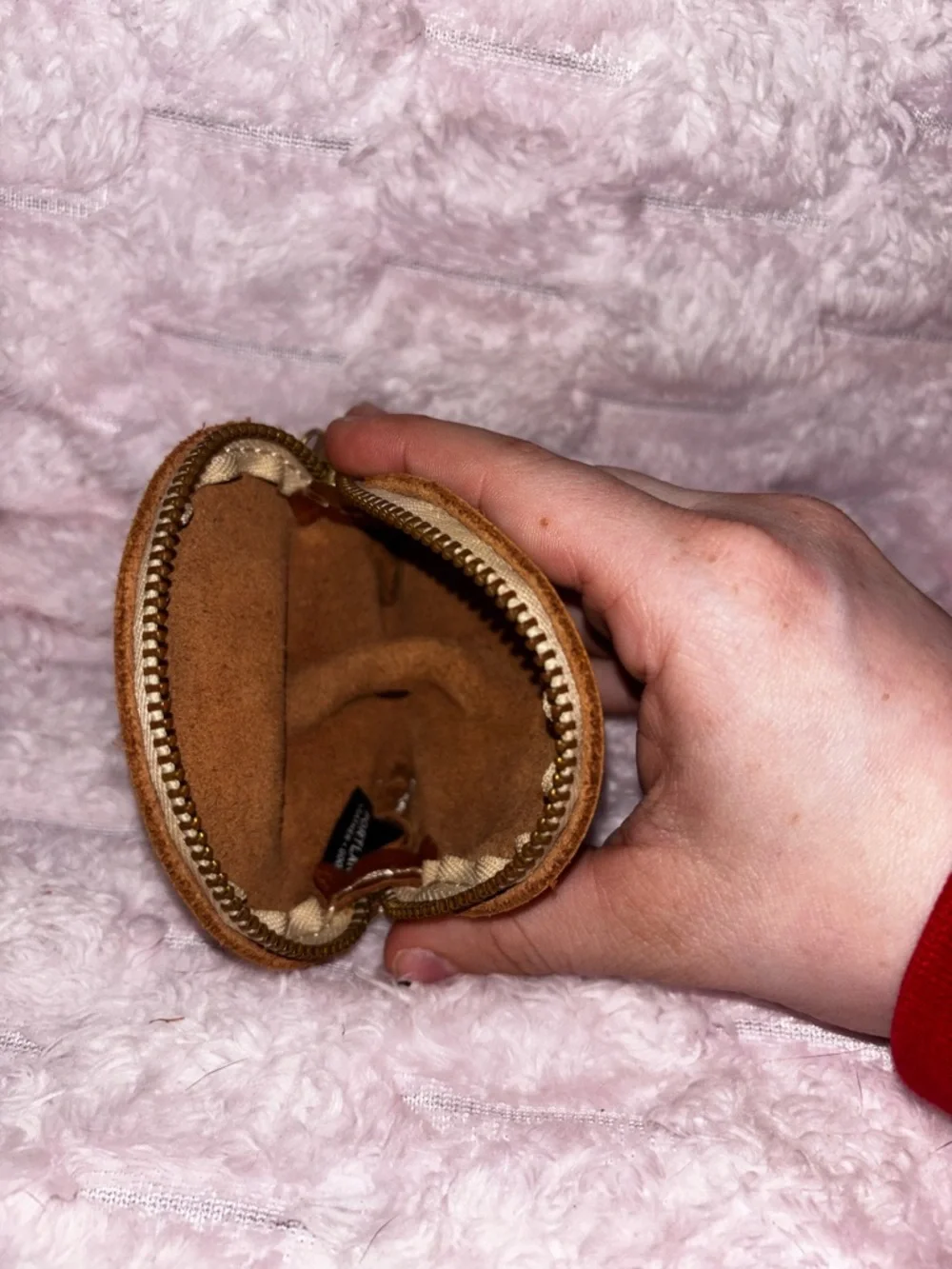Portland Leather fortune cookie pouch in color Havana